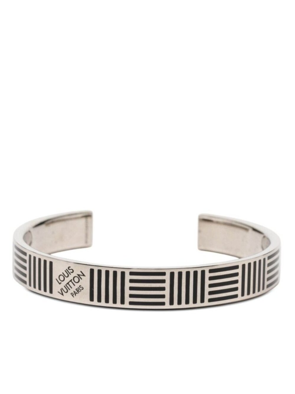 Louis Vuitton Damier Colors Jonck Bracelet Silver Black Metal - Picture 1 of 5